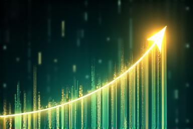 An abstract chart showing successful growth